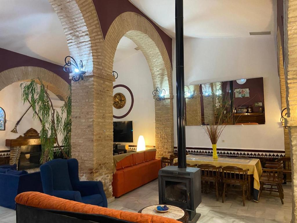 Χώρος καθιστικού στο Casona La Fábrica