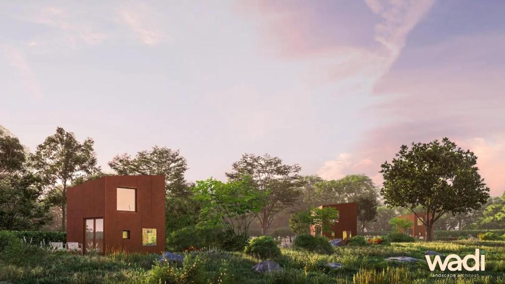 Κήπος έξω από το Oseraie Cabins - Lodges près de Maastricht