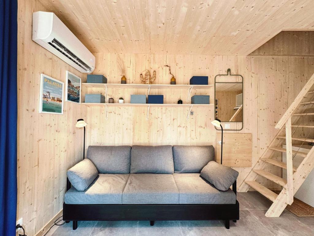 Posezení v ubytování Tiny house Premium 4p prox Montpellier
