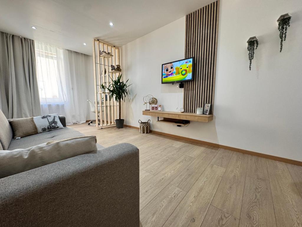 TV a/nebo společenská místnost v ubytování UrbanSoul Millau