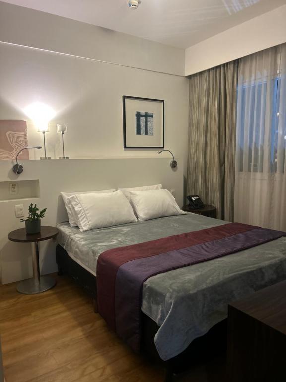 Postel nebo postele na pokoji v ubytování Alphaville Comfort - Complete Apto