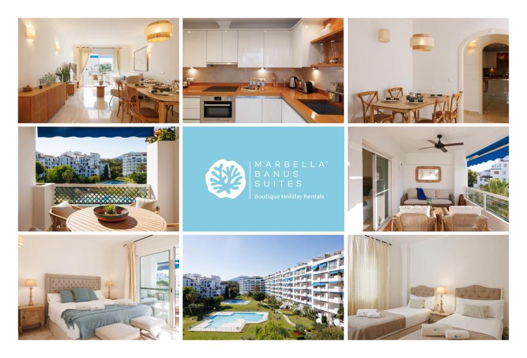 MARBELLA BANUS SUITES - Banús - Terrazas de Banús Urb- Premium 2BR - 2BA - Redecorated - Brand-New Furniture - Outdoor Terrace - Heart of Puerto Banús - Steps from Marina, Beach & El Corte Ing Luxury Shopping - Pools & Garden Solarium - Ideal for Families