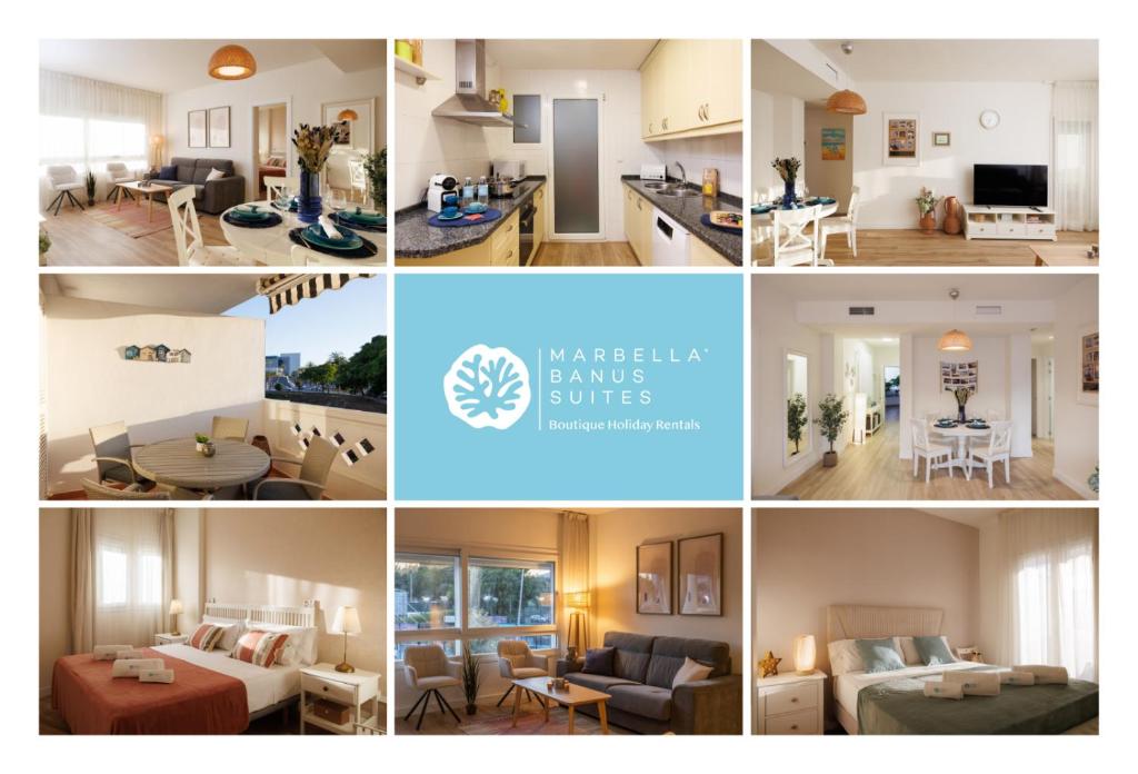 MARBELLA BANUS SUITES - Banús - Playa Rocio - Beachfront Complex -3BD-3BA - Direct Access to the Beach - Outdoor Terrace - 3 min Walk to Puerto Banús - Walk to Marina, Beach & El Corte Ing Luxury Shopping - Ideal for Families