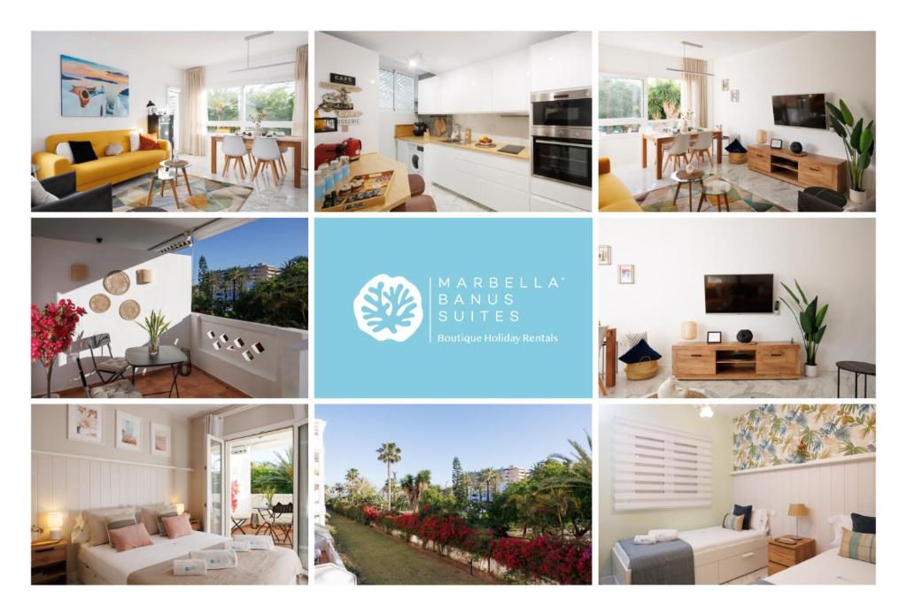 MARBELLA BANUS SUITES - Banús - Playa Rocio - Beach Access Complex -2BD-2BA - Direct Access to the Sea - Outdoor Terrace - 3 min Walk to Puerto Banús Marina - Walk to Beach & El Corte Ing Luxury Shopping - Ideal for Families