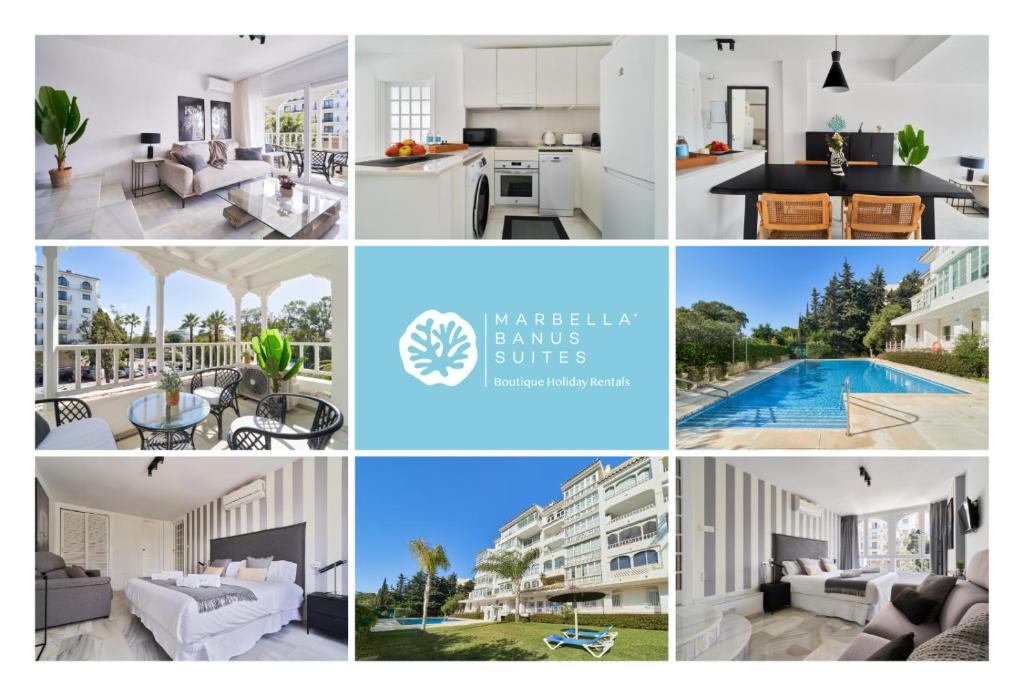 MARBELLA BANUS SUITES - Banús - Premium 1BR - 1BA - Bright & Modern - Outdoor Balcony - Pool - Opposite The Hard Rock Hotel - Walk to Puerto Banús, Beach & El Corte Ing Luxury Shopping
