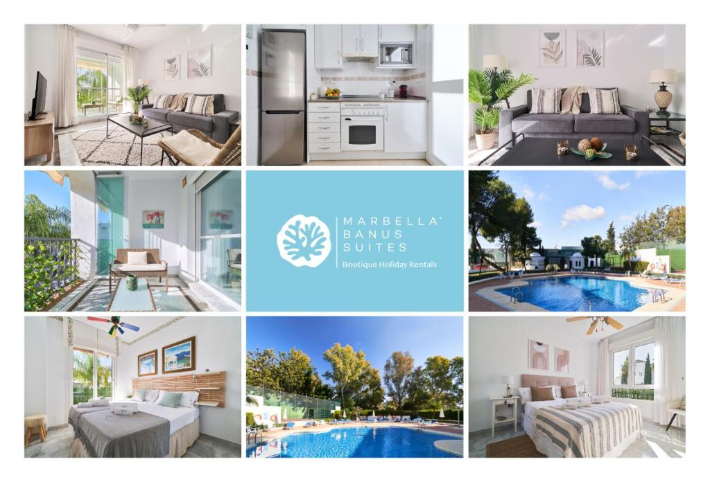 MARBELLA BANUS SUITES - Banús - Premium 2BR - 2BA - Outdoor Balcony - Pool - Opposite ME Marbella Hotel - Walk to Beach - Near Puerto Banús Marina & El Corte Ing Luxury Shopping - Ideal for Families - Quiet Community