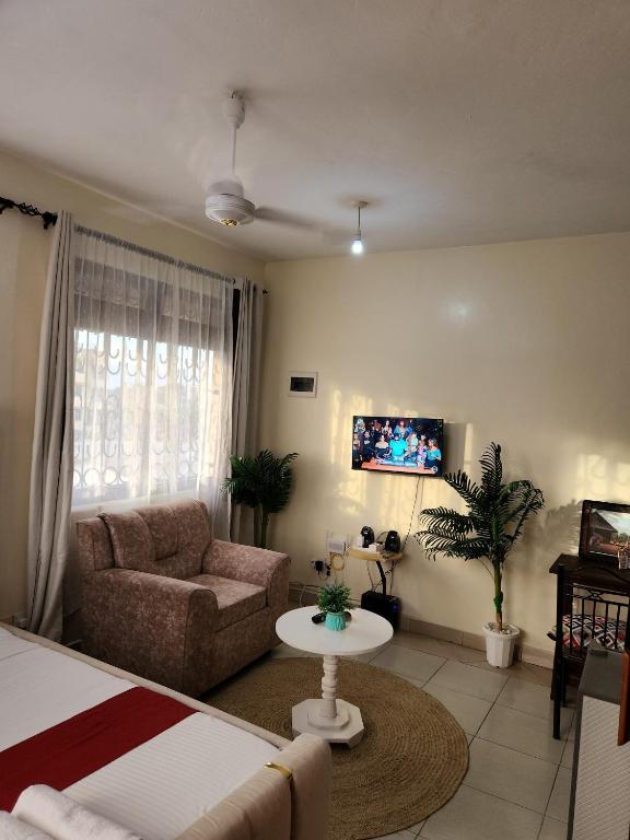Μια τηλεόραση ή/και κέντρο ψυχαγωγίας στο Studio nyali apartment