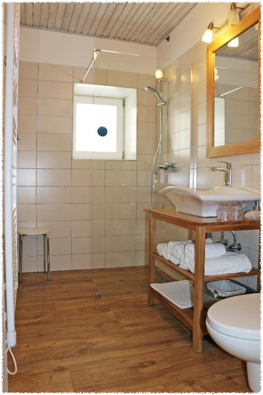 Koupelna v ubytování Apartment Dane