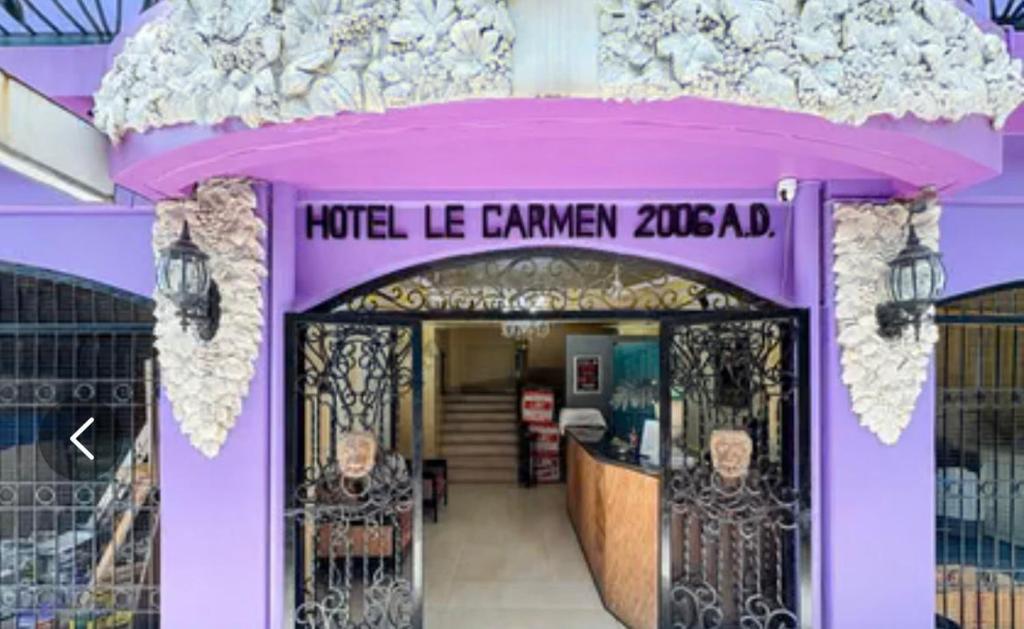 a purple entrance to a hotel le garnier ad at Hotel Le Carmen in Cebu City
