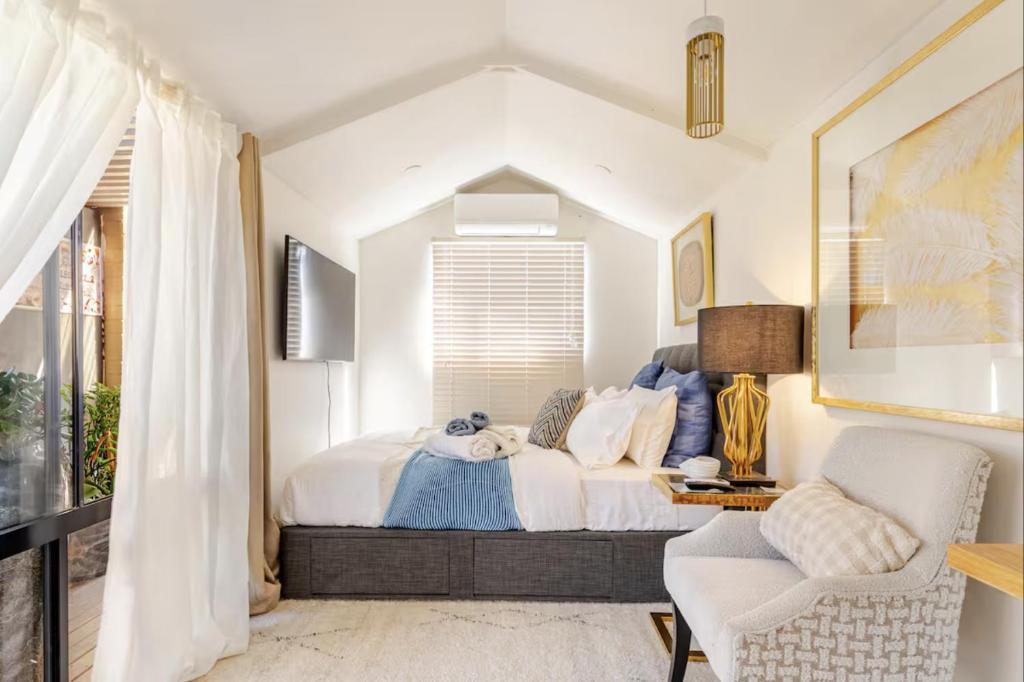 Ένα ή περισσότερα κρεβάτια σε δωμάτιο στο Garden Guesthouse