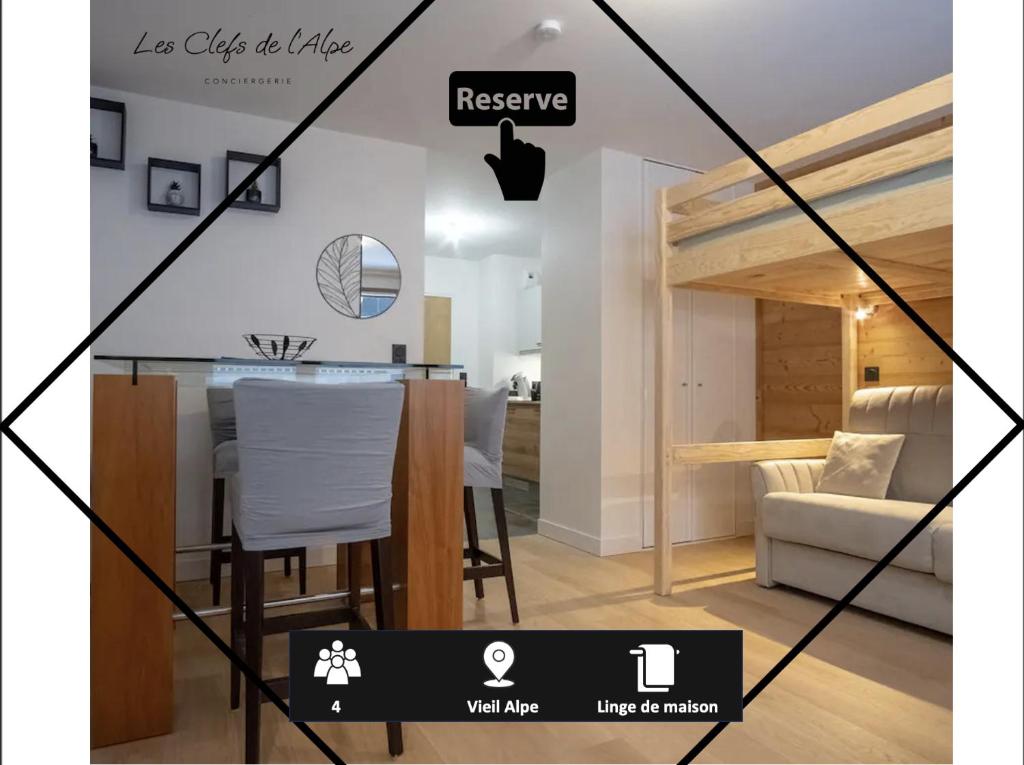 Fotografie z fotogalerie ubytování Studio Neuf, Cosy & Moderne Vieil Alpe - 100m des remontées mécaniques Alpe express v destinaci LʼAlpe-dʼHuez