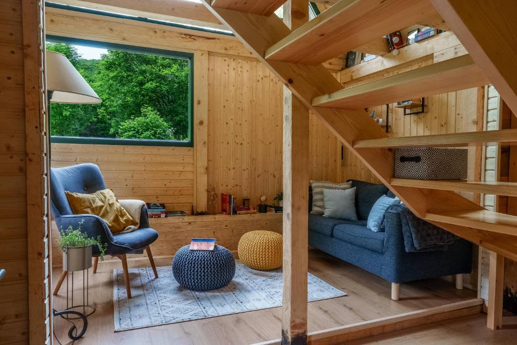 Гостиная зона в Velebit Mountain Chalet Stars Peak