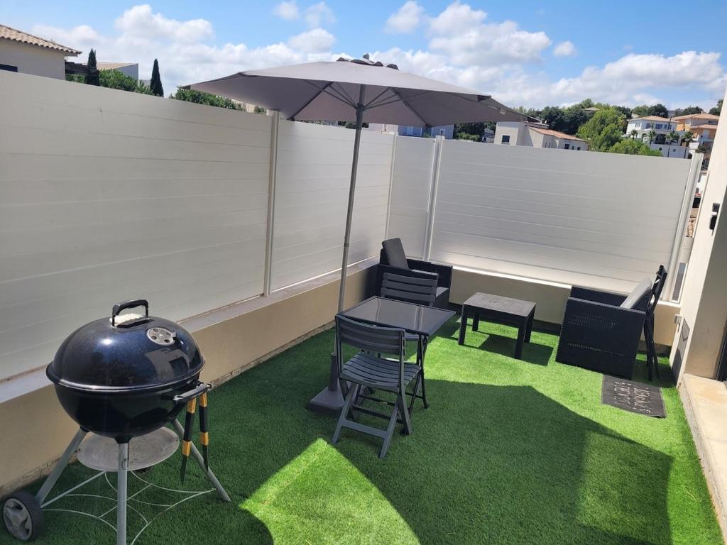 Αίθριο ή υπαίθριος χώρος στο logement indépendant avec terrasse "Les Mésanges"