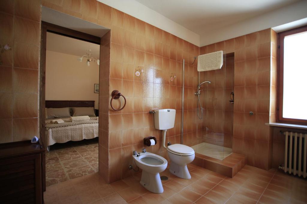 Koupelna v ubytování Al Canei B&B