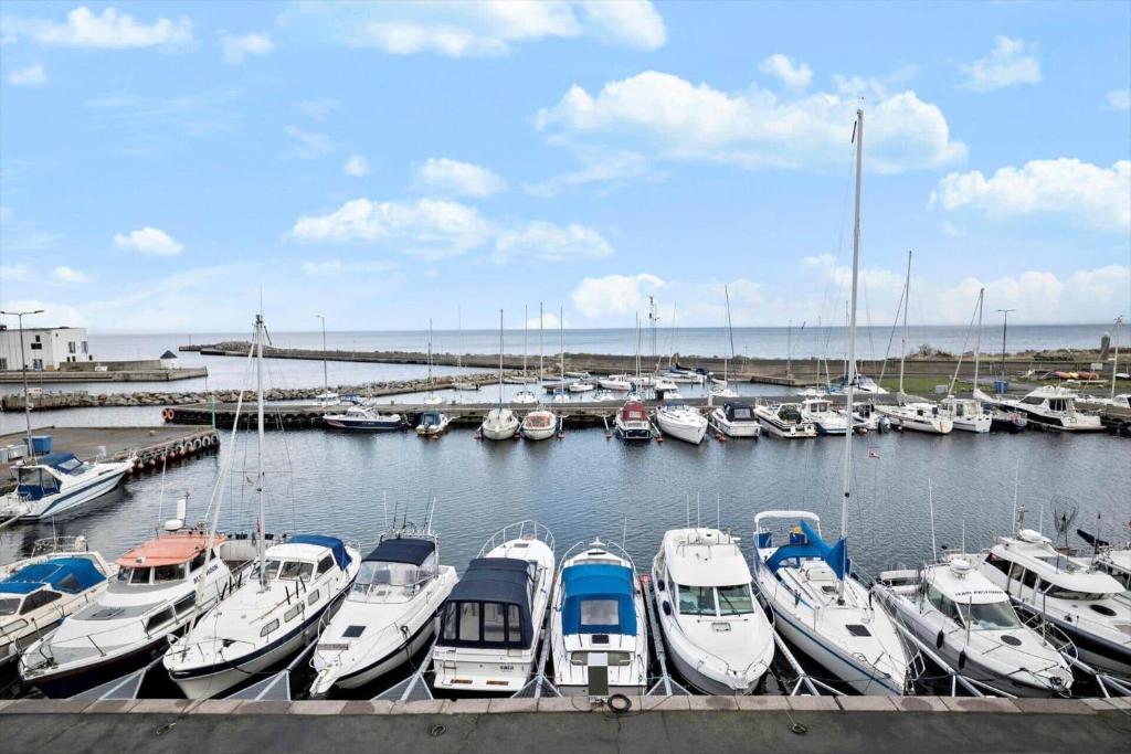 a bunch of boats docked in a harbor at 5598-Allinge-Ndr-Strandvej-4-A-1-th in Allinge