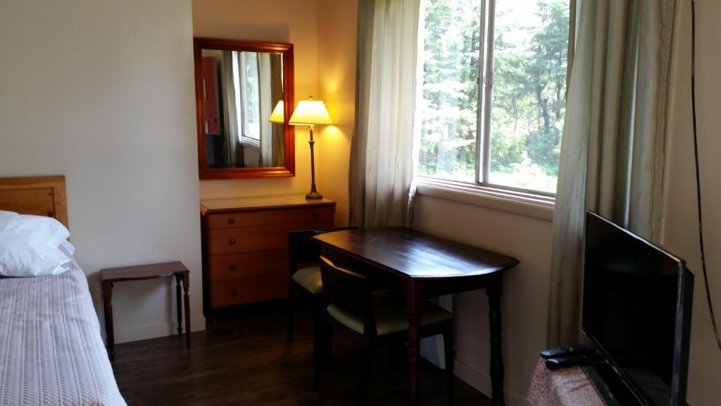 TV a/nebo společenská místnost v ubytování Pinecone Motel