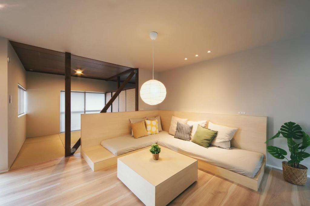 Χώρος καθιστικού στο Aso La Vista 阿蘇の家