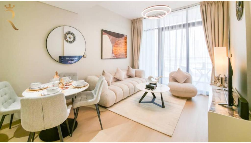 Χώρος καθιστικού στο Comfort Cove 1BR in Al Maryah Island