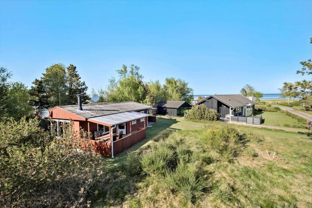 an aerial view of a house with a yard at OH511-Hadsund-Halvrebene-36 in Hadsund