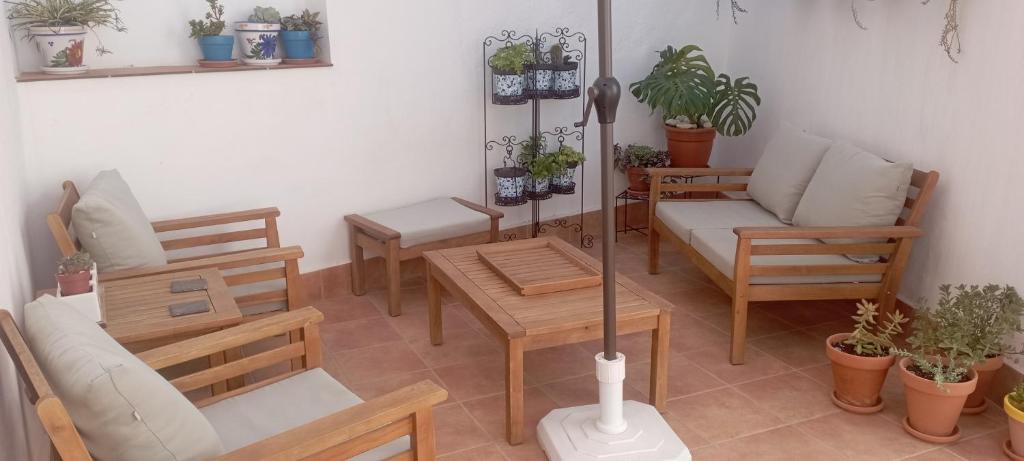 Posezení v ubytování Casa Rural Olivares