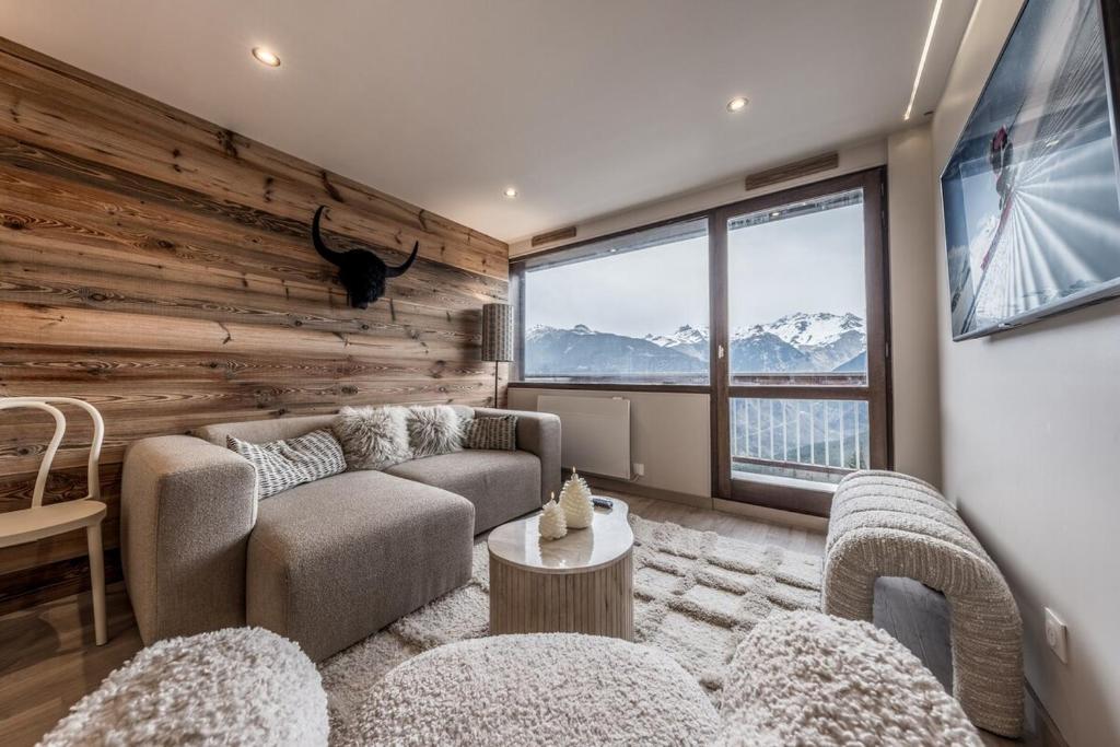 Et opholdsområde på Charmant duplex 2 chambres Courchevel 1550