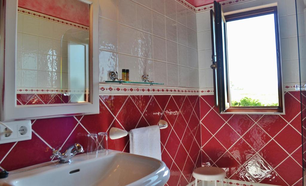 A bathroom at Hotel Valle De Arco