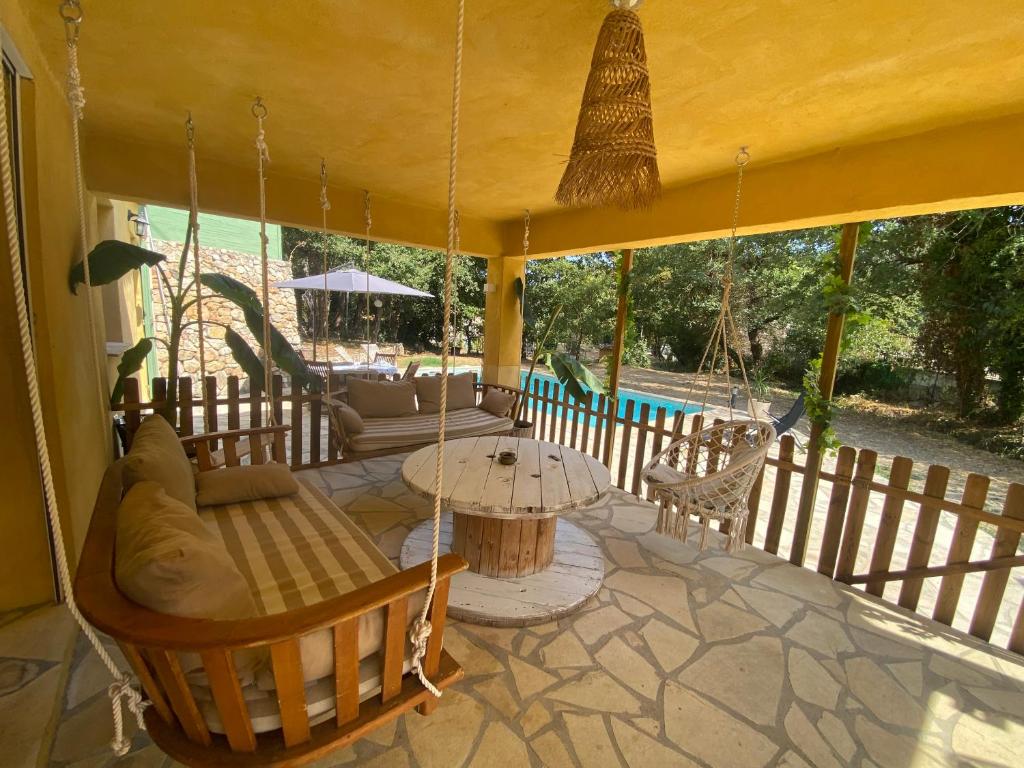 Bazén v ubytování La Cigale- Rez de villa avec piscine nebo v jeho okolí