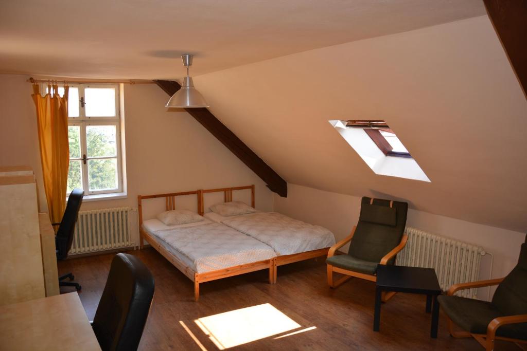 Postel nebo postele na pokoji v ubytování Apartments 163/I