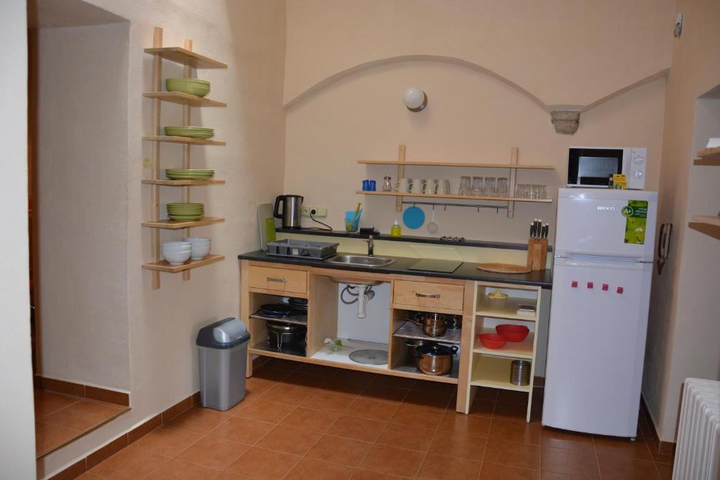 Kuchyň nebo kuchyňský kout v ubytování Apartments 163/I