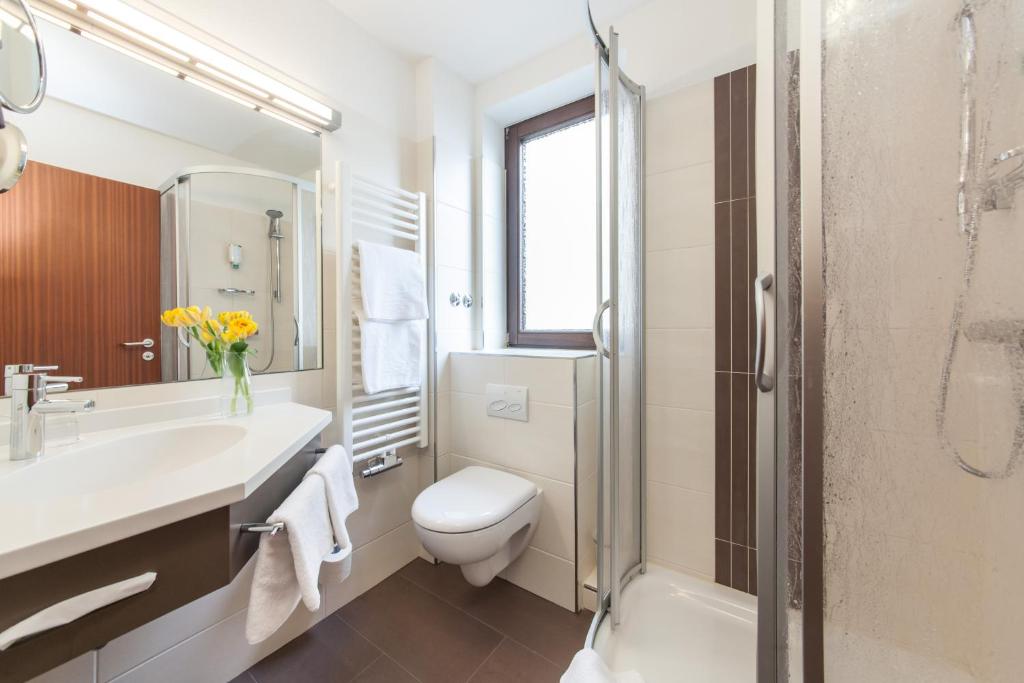 Koupelna v ubytování Hotel Strijewski