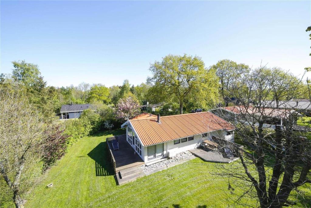 an aerial view of a house with a roof at 30312-Odder-Lyngbakkevej-29 in Odder