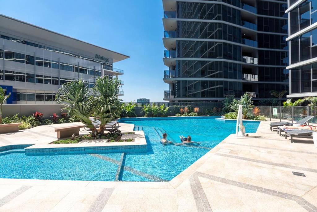 Πισίνα στο ή κοντά στο Comfy Studio 1BR South Brisbane Sauna & Spa, Walk to South Bank BO12304-2