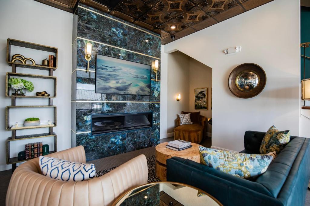 Posezení v ubytování The Star on Spring