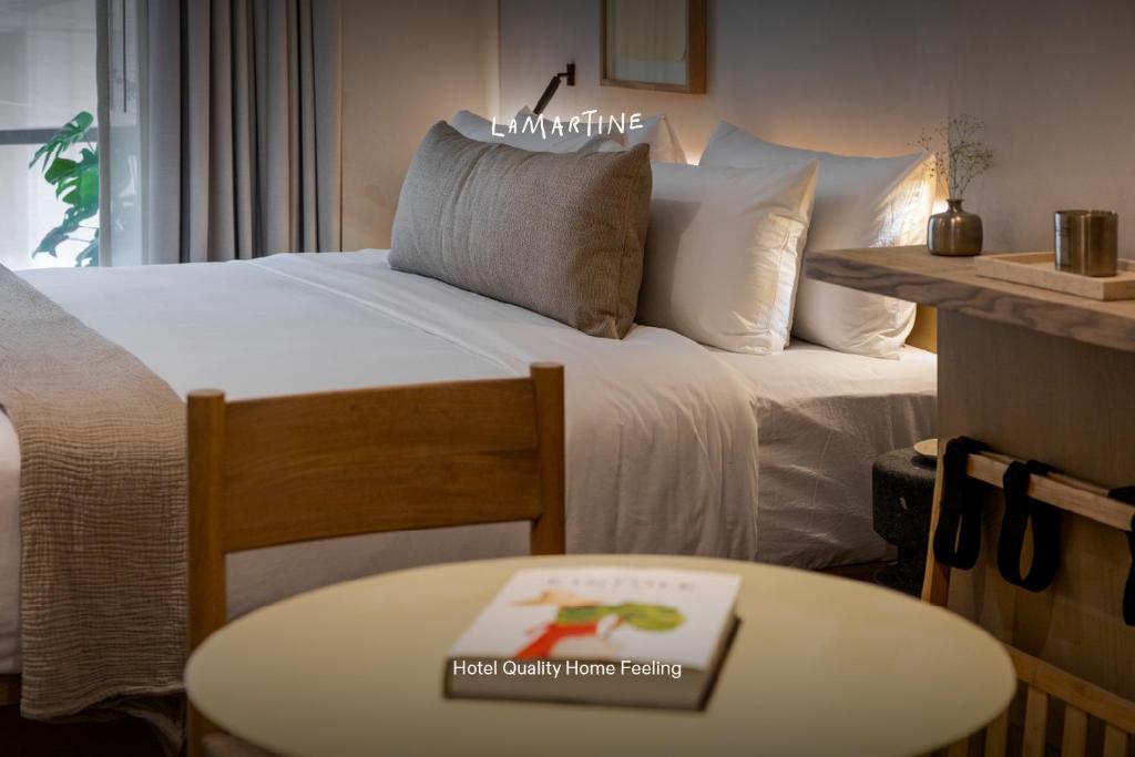 En eller flere senge i et værelse på Lamartine Boutique Hotel Polanco