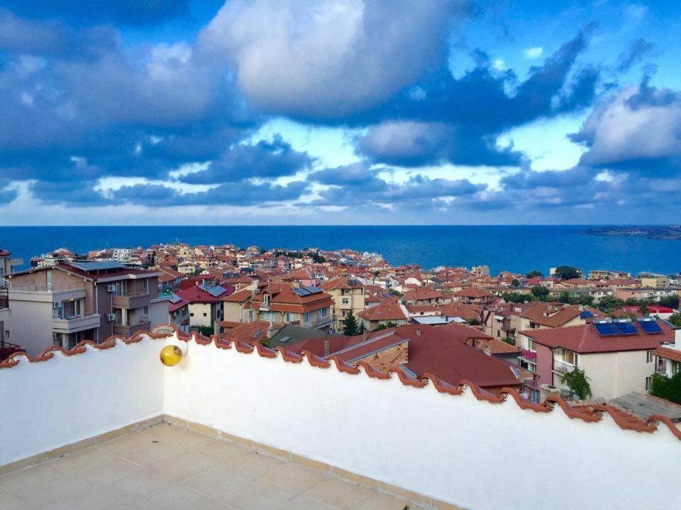 a view of a city from the roof of a building at Guest House Polikseni in Sozopol