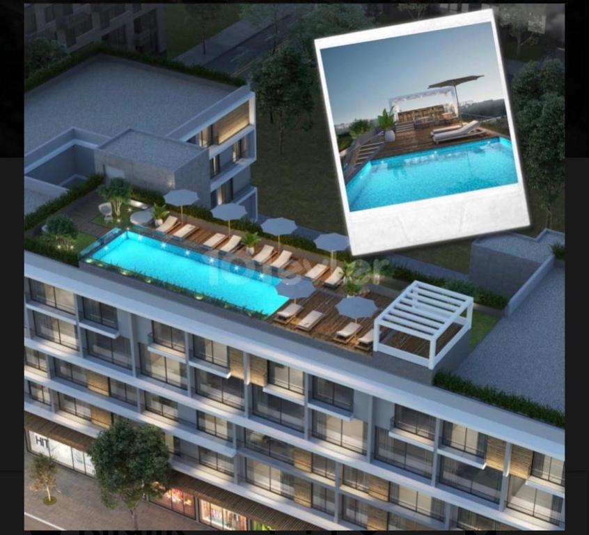 Bazén v ubytování Studio apartment with shared pool in Kyrenia center nebo v jeho okolí