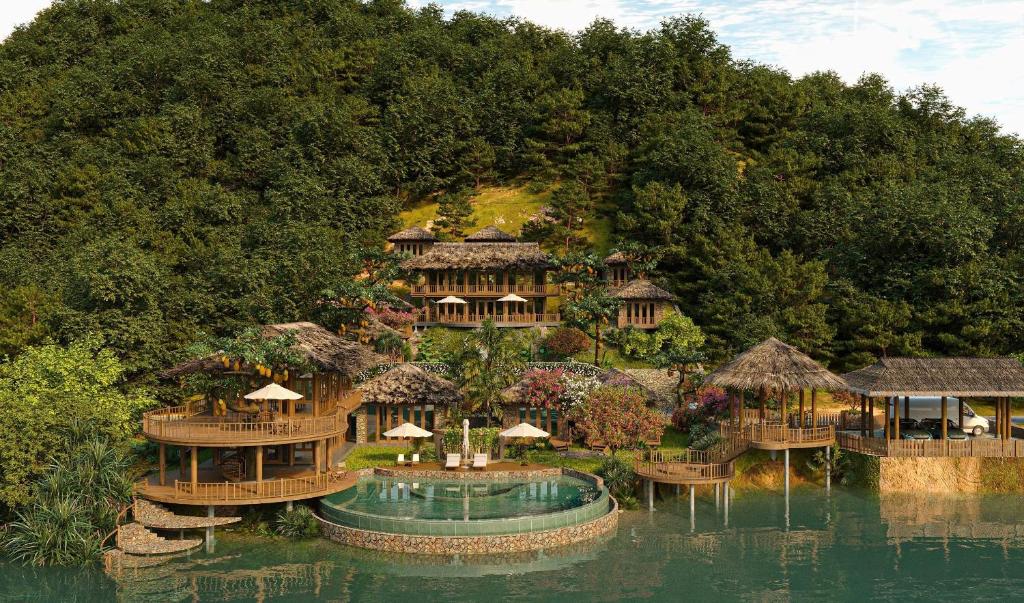 Phong cảnh thiên nhiên gần nhà nghỉ nhỏ