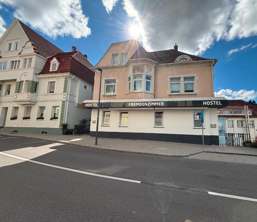 a building on the side of a street at Haus Rosa in Albstadt