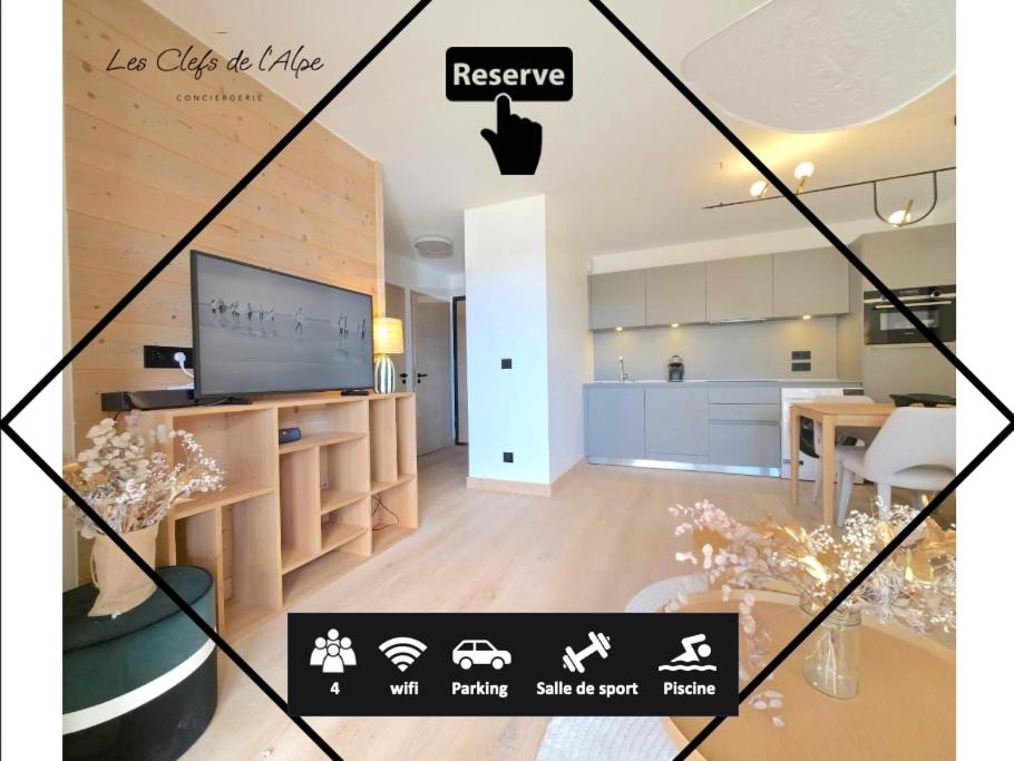 Kuchyň nebo kuchyňský kout v ubytování T2 d'exception avec piscine et SPA - Parking privé