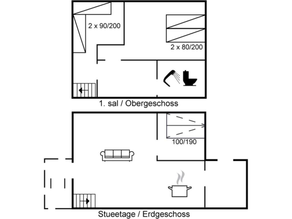 a schematic diagram of the experimental set up at Apartment Ameli - 2-3km from the sea by Interhome in Sønderby
