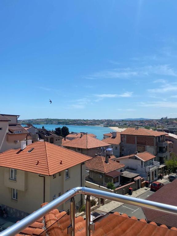 a view of a town with a river and buildings at Къща за гости DOSH in Sozopol