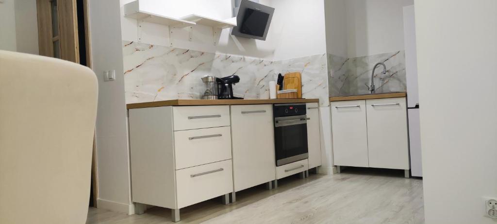 Kuchyň nebo kuchyňský kout v ubytování Kapi Royal Apartament