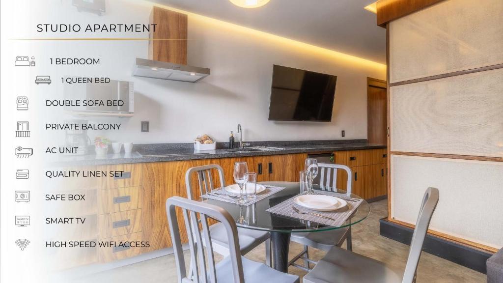 Kuchyň nebo kuchyňský kout v ubytování Zielo L101 New Building Studio Apt with AC Rooftop