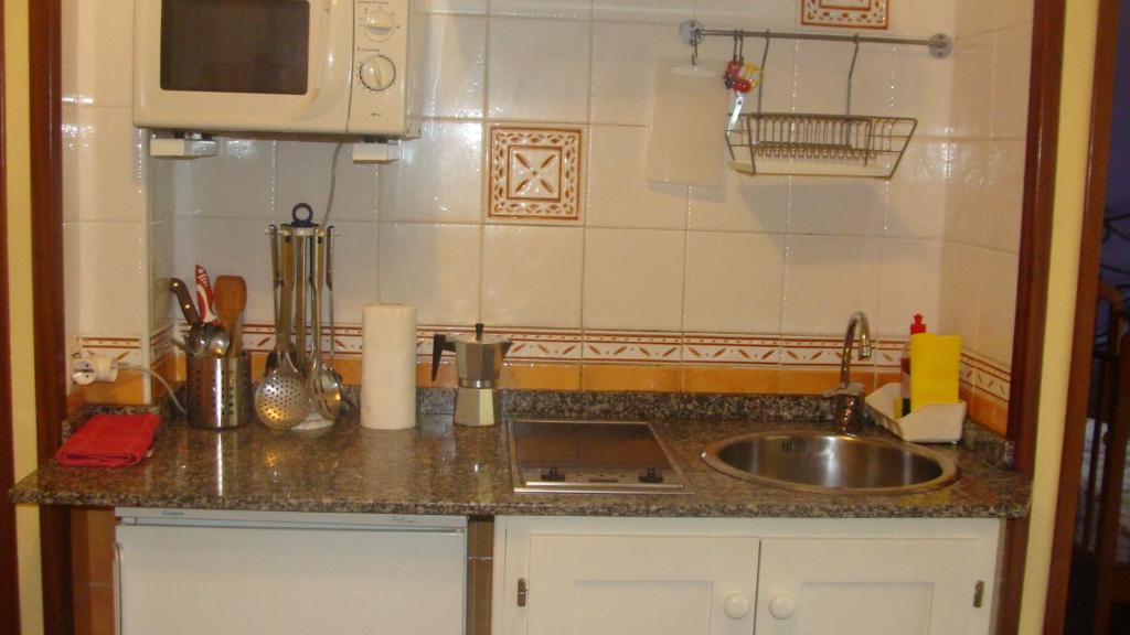 Kuchyň nebo kuchyňský kout v ubytování Apartamentos Trébede