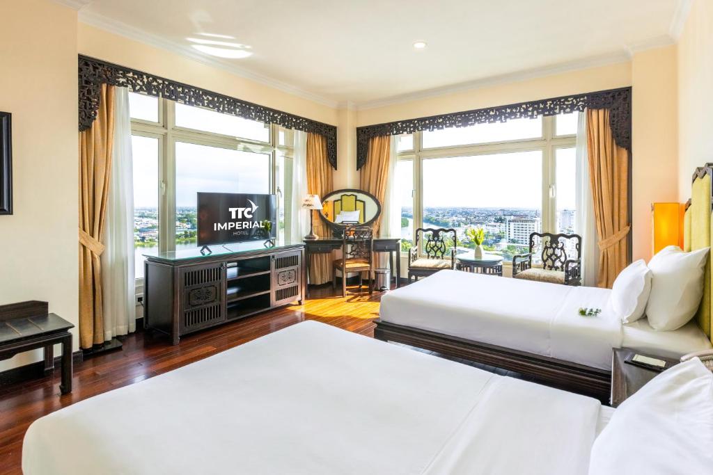 Phòng Deluxe 2 Giường Đơn Nhìn Ra Sông
