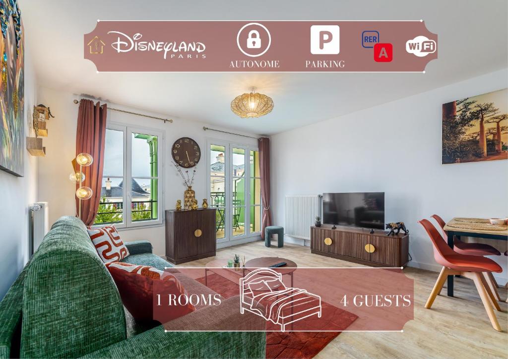 Μια τηλεόραση ή/και κέντρο ψυχαγωγίας στο LOasis de Disneyland - Serris near Disneyland