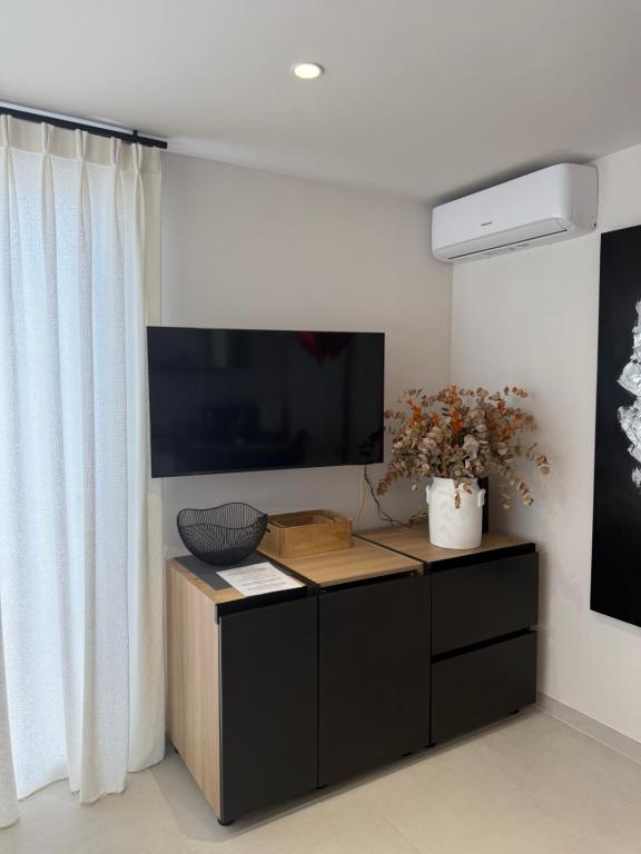 Lalola villas - Apartamento privado Deniaにあるテレビまたはエンターテインメントセンター
