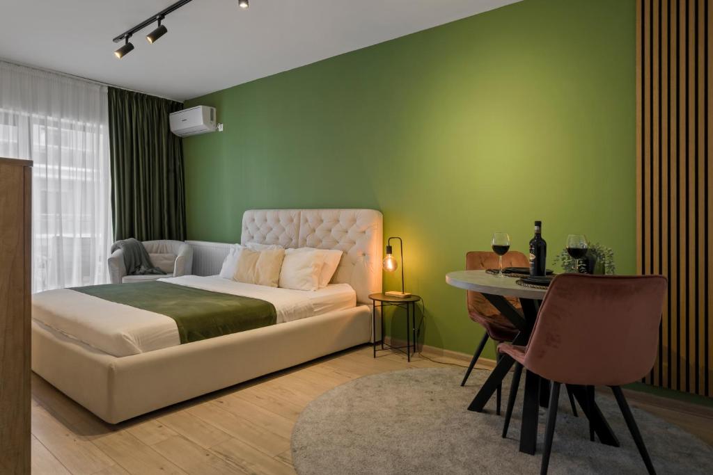 Ένα ή περισσότερα κρεβάτια σε δωμάτιο στο Greenplace