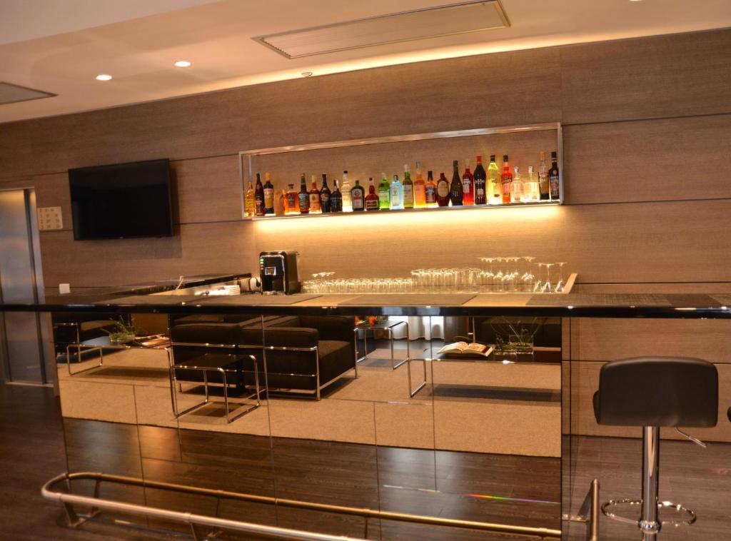 Lounge nebo bar v ubytování Hotel Forum