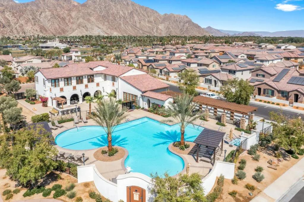 an aerial view of a resort property with a swimming pool at BRAND NEW La Quinta Home in Signature at PGA West in La Quinta
